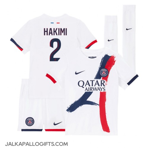 Paris Saint-Germain Achraf Hakimi #2 Vieras Peliasu Lasten 2024-25 Lyhythihainen (+ Lyhyet housut)